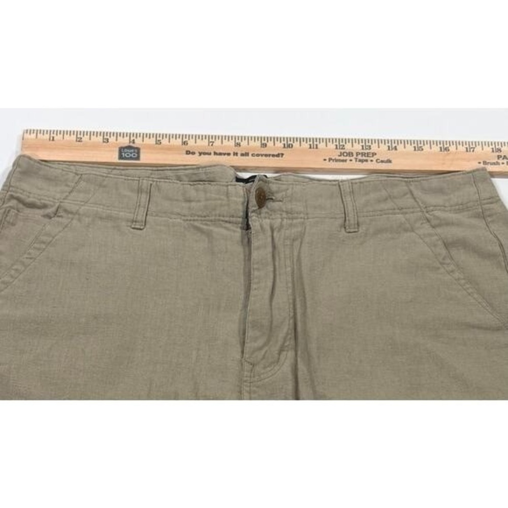 CPO Provisions‎ Mens 34W Flat Front Casual Shorts Khaki Tan Linen Blend - Picture 4 of 5